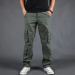 Klassische Casual Cargohose Herren in Khaki