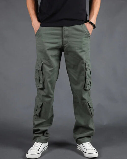 Klassische Casual Cargohose Herren in Khaki