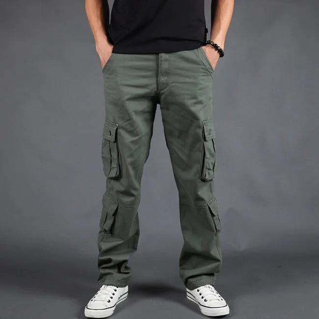Klassische Casual Cargohose Herren in Khaki