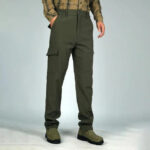 Vintage Cargohose Herren Straight Fit in Khaki