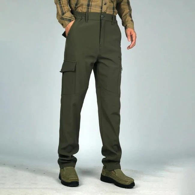 Vintage Cargohose Herren Straight Fit in Khaki