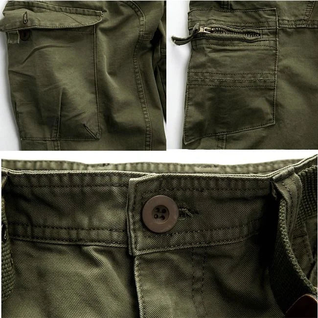 Cargohose Herren Straight Fit mit runden Taschen