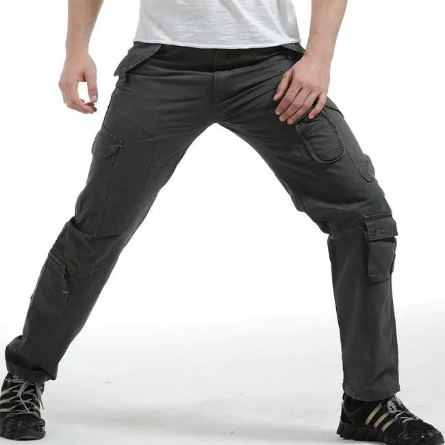 Cargohose Herren Straight Fit mit runden Taschen