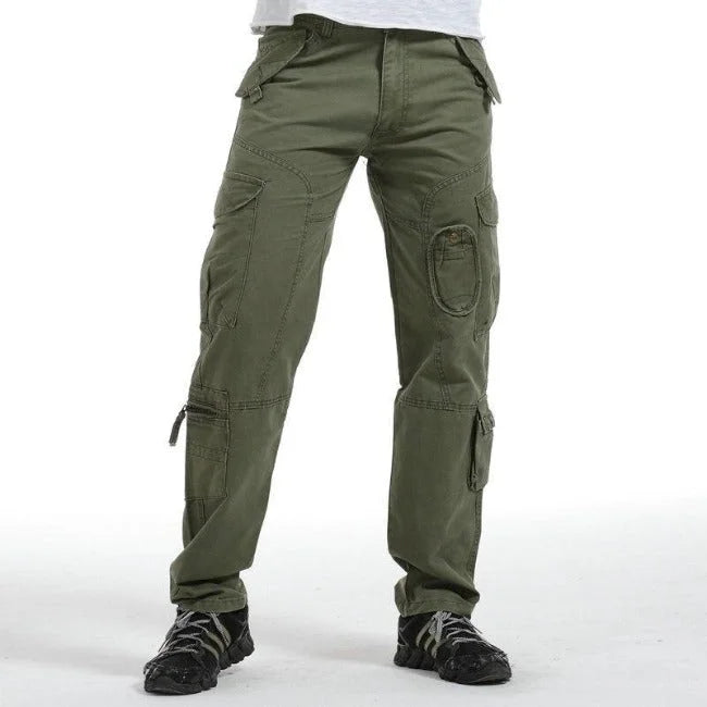 pantalon-cargo-droit-homme-346.jpg Cargohose Herren Straight Fit mit runden Taschen in Khaki