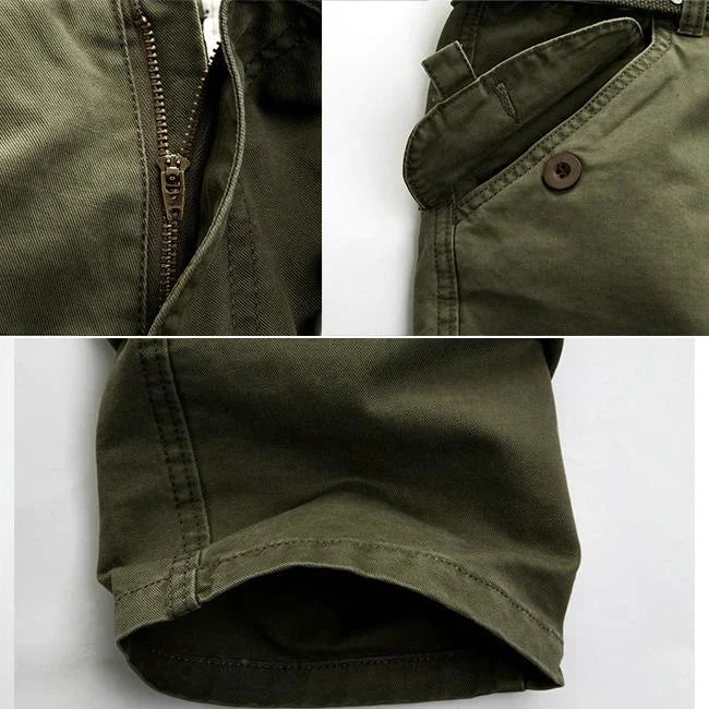 Cargohose Herren Straight Fit mit runden Taschen