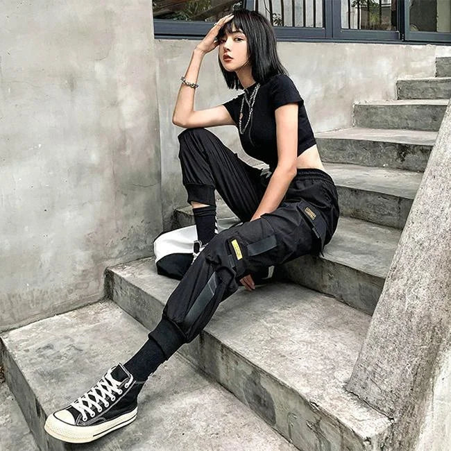 Streetwear Cargohose Damen Sobiru