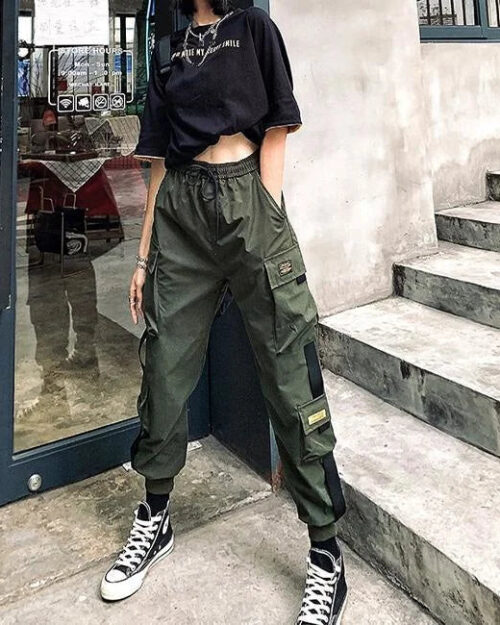 Streetwear Cargohose Damen Sobiru
