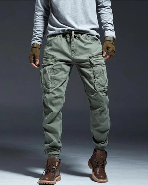 Urban Cargohose Herren mit Reißverschlüssen in Khaki