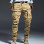 Urban Cargohose Herren mit Reißverschlüssen in Beige