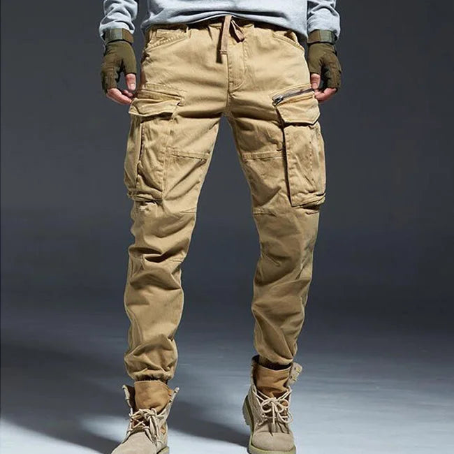 Urban Cargohose Herren mit Reißverschlüssen in Beige