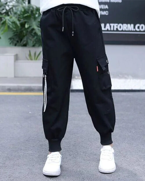 Schwarze Jogger Cargohose Mädchen