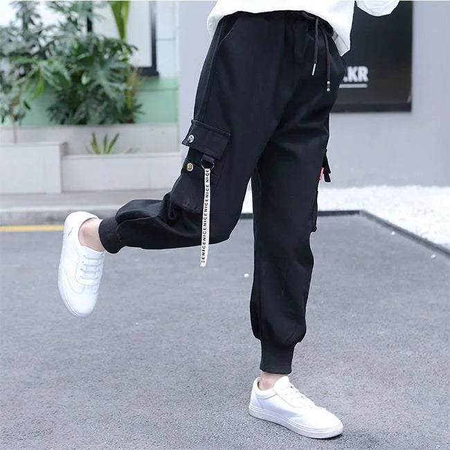 Schwarze Jogger Cargohose Mädchen