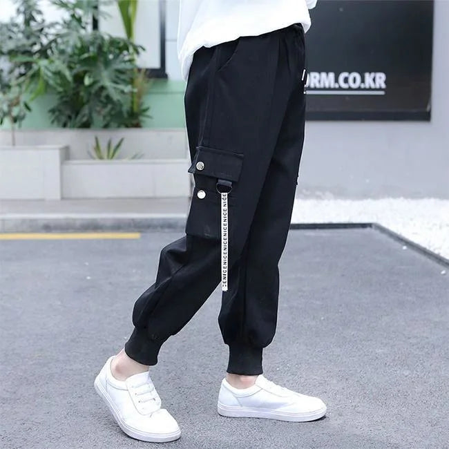 Schwarze Jogger Cargohose Mädchen