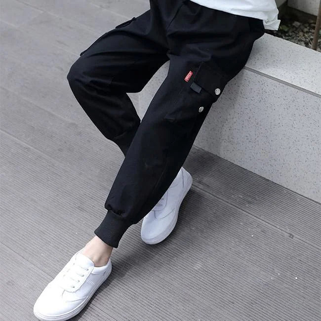 Schwarze Jogger Cargohose Mädchen