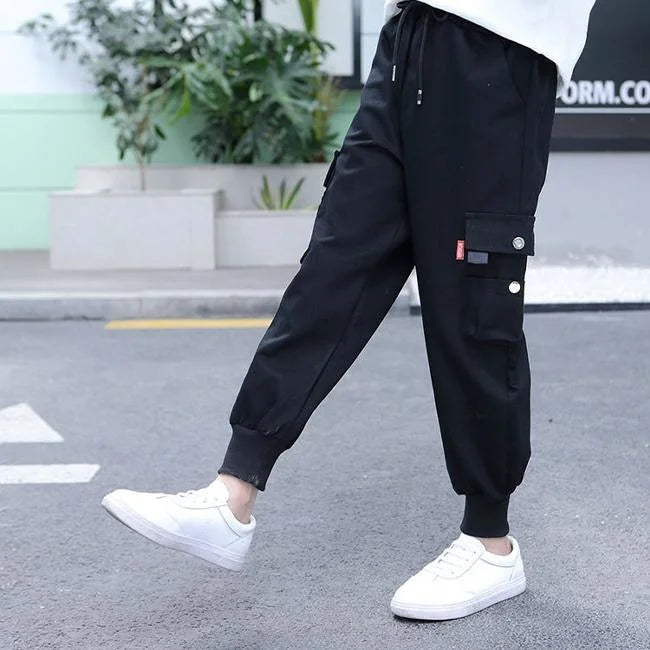 Schwarze Jogger Cargohose Mädchen