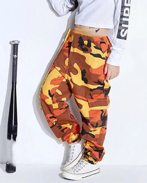 Hip Hop Camouflage Cargohose Mädchen