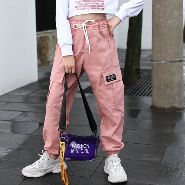 High Waist Cargohose Mädchen
