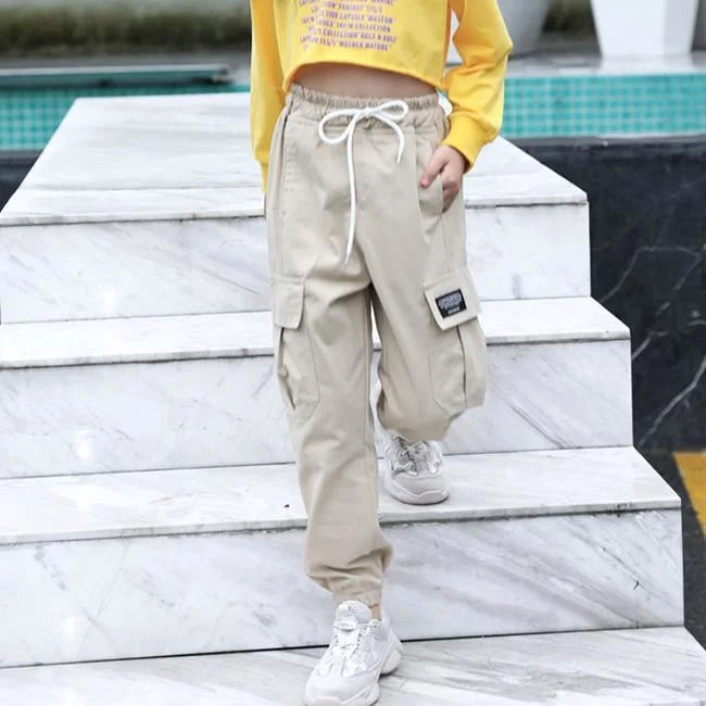 High Waist Cargohose Mädchen