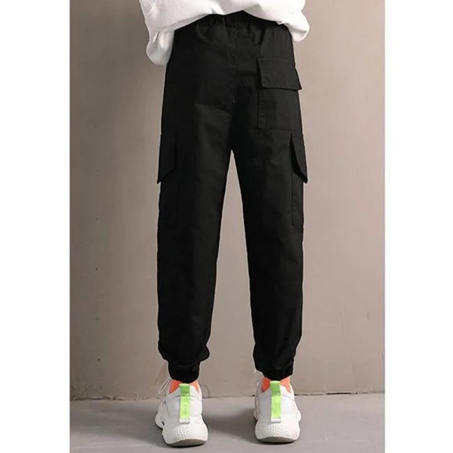 Schwarze Sport Cargohose Mädchen