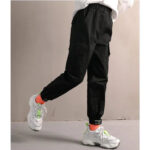 Schwarze Sport Cargohose Mädchen