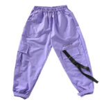 Lila Cargohose Mädchen Streetwear