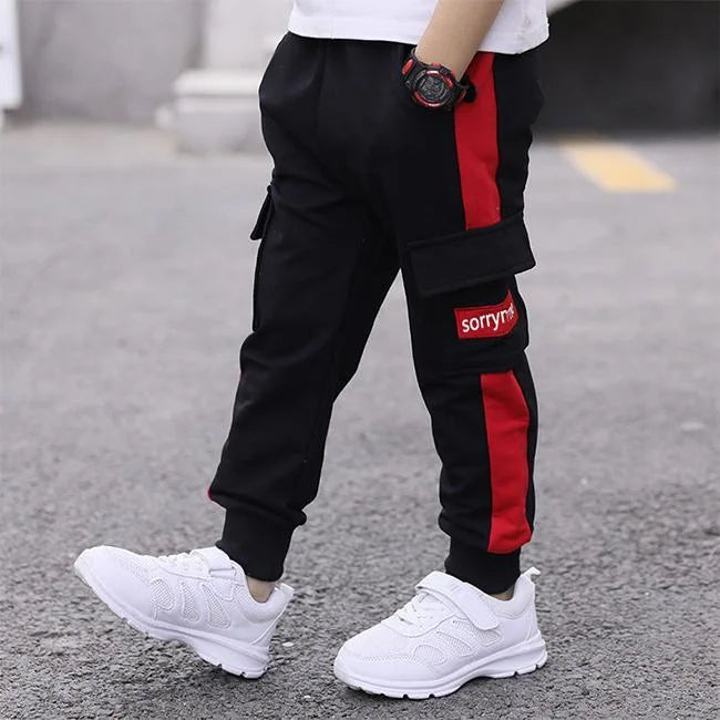 pantalon-cargo-garcon-12-ans-237.jpg Street Jogger Cargohose Jungen in Rot
