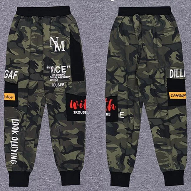 Streetwear Camouflage Cargohose Jungen