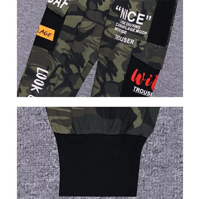 Streetwear Camouflage Cargohose Jungen