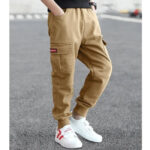 Cargohose Jungen Grün Schwarz Beige