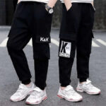 Schwarze Jogger Cargohose Jungen K&K