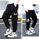 Schwarze Jogger Cargohose Jungen K&K