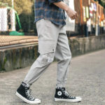 Hellgraue Cargohose Herren