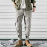 Hellgraue Cargohose Herren