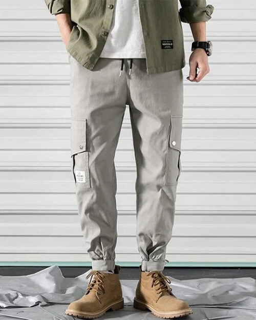 Hellgraue Cargohose Herren