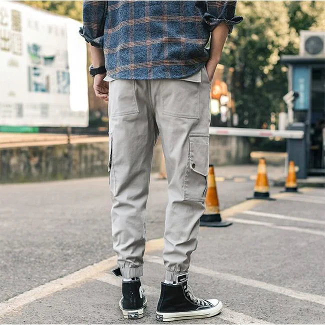 Hellgraue Cargohose Herren