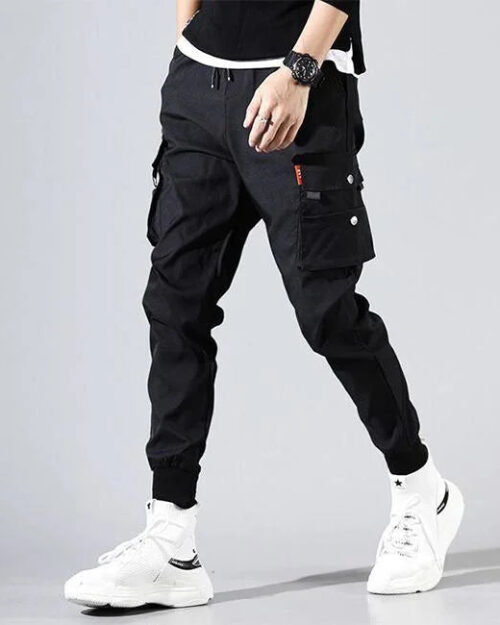 Schwarze Hip Hop Cargohose Herren