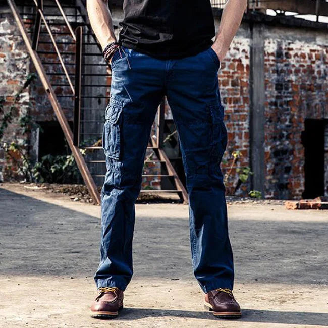 Tactical Cargohose Herren Straight Fit in Blau