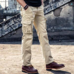 Tactical Cargohose Herren Straight Fit in Beige