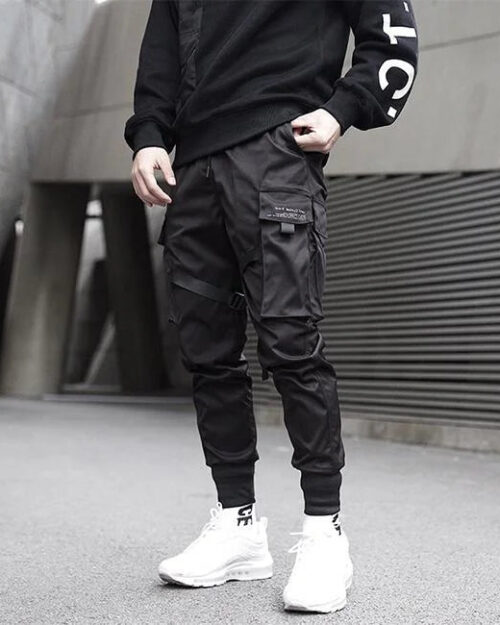Schwarze Cargohose Herren Shadow Slim Fit