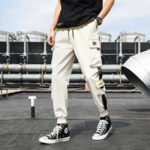 Streetwear Cargohose Herren Sobiru in Beige