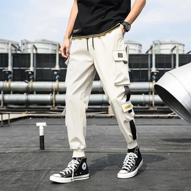 Streetwear Cargohose Herren Sobiru in Beige