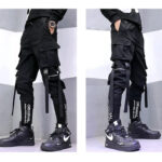 Cargo Jogger Herren mit Riemen in Schwarz
