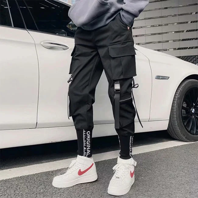 pantalon-cargo-jogger-141.jpg Cargo Jogger Herren mit Riemen in Schwarz