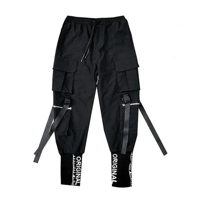 Cargo Jogger Herren mit Riemen in Schwarz