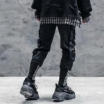 Cargo Jogger Herren mit Riemen in Schwarz