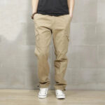 Weite Cargohose Herren Klassisch in Beige