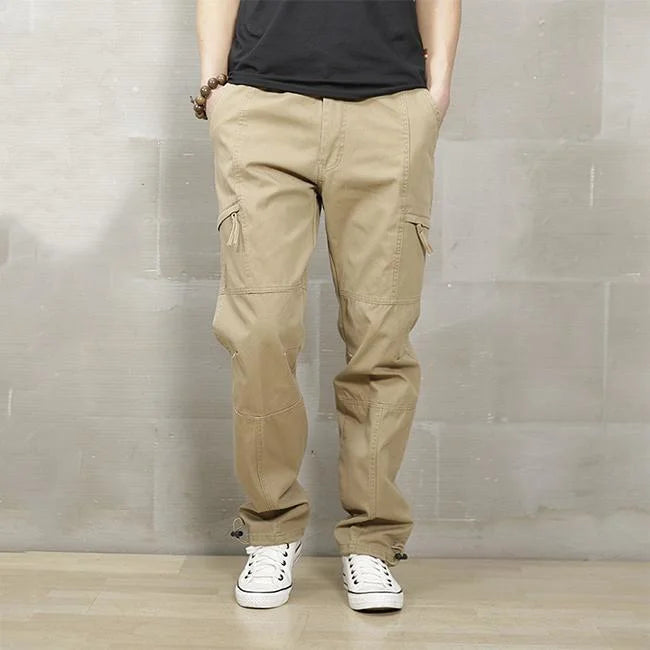 pantalon-cargo-large-homme-455.jpg Weite Cargohose Herren Klassisch in Beige