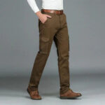 Braune Cargohose Herren Straight Fit