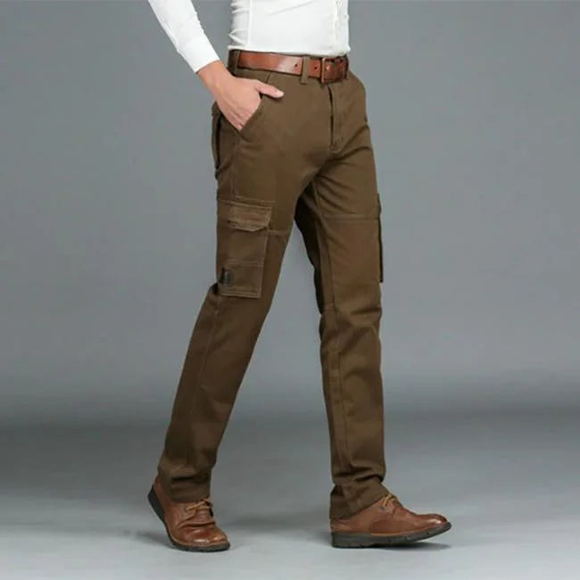 Braune Cargohose Herren Straight Fit
