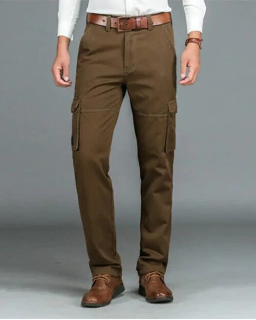 Braune Cargohose Herren Straight Fit